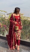 Nsr 881 Organza Poly Silk Fabric Kurti With Bottom Dupatta Wholesalers In Delhi